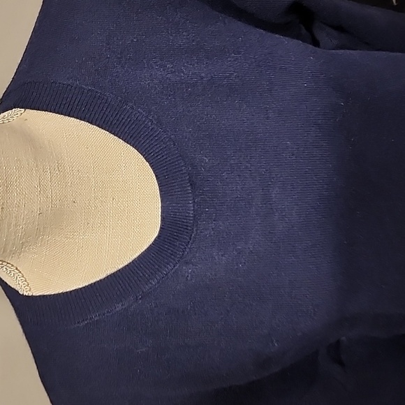 Navy Blue Crew Neck Sweater Size XL PTP 23 In Length 28 In. - Picture 2 of 6